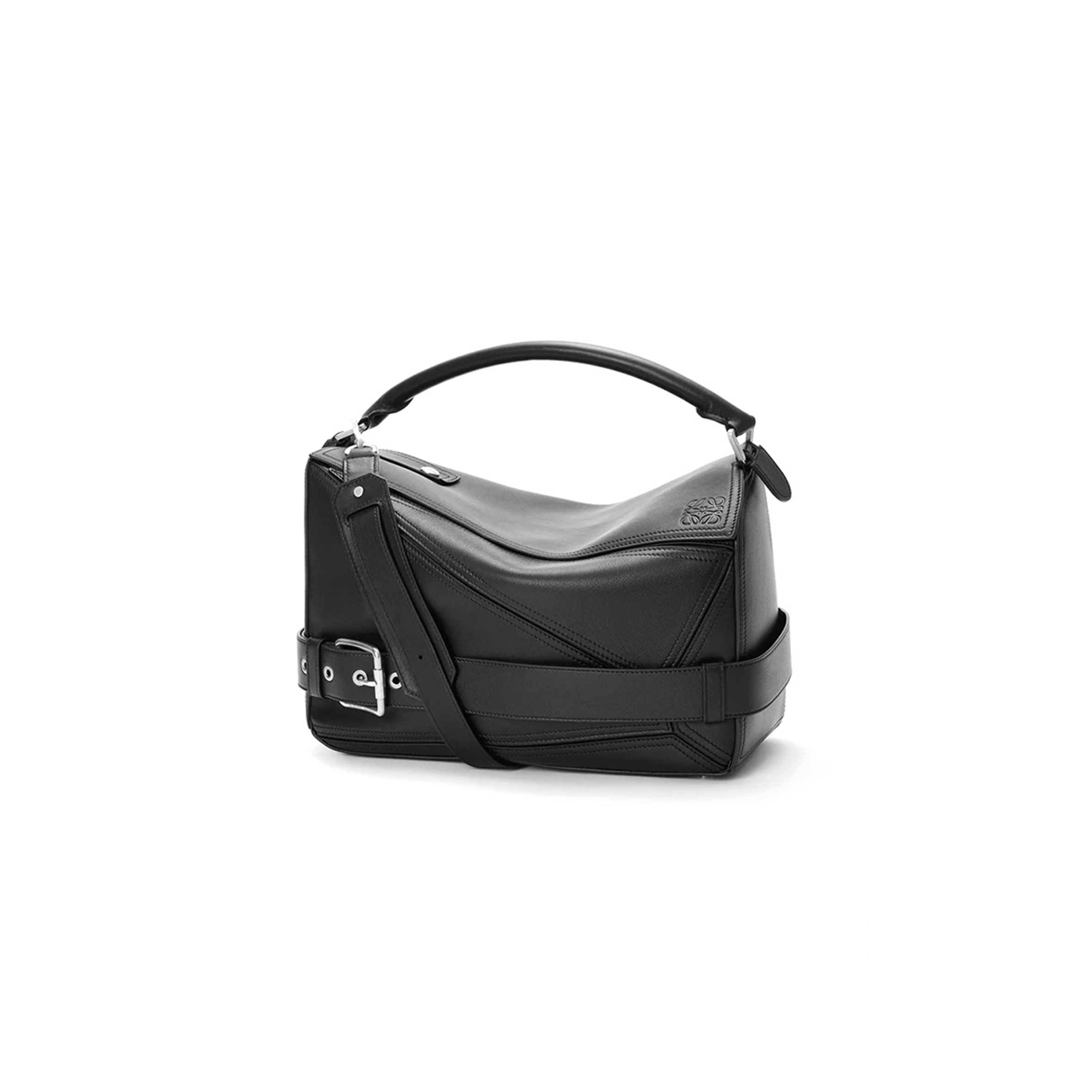 L0ew* large puzzle biker bag in shiny calfskin b510bp1x01 (33*21.5*14.7cm)